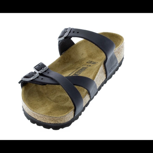 NWT Birkenstock Franca Oiled-Leather Black Sandals - Picture 10 of 14